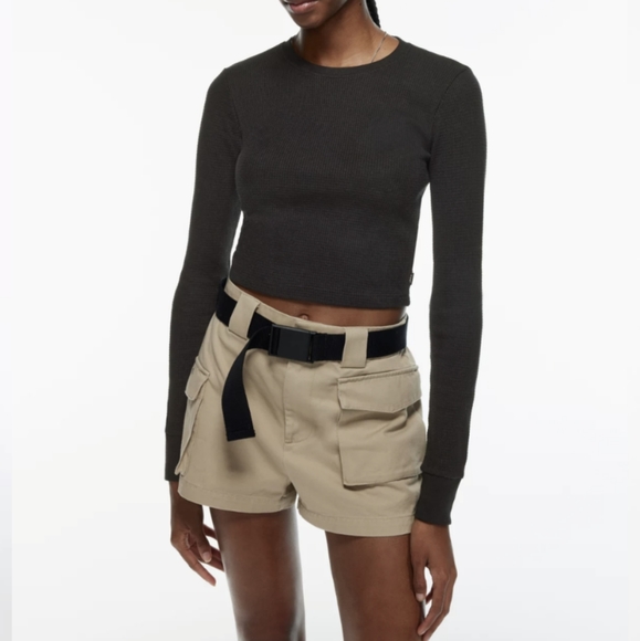 SOLD Aritzia Tna Glendale Waffle Longsleeve Top - Picture 1 of 16